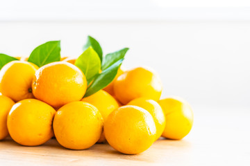 Fresh oranges fruit on table