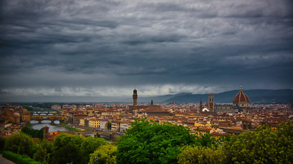 Fototapeta na wymiar Florence in Clouds