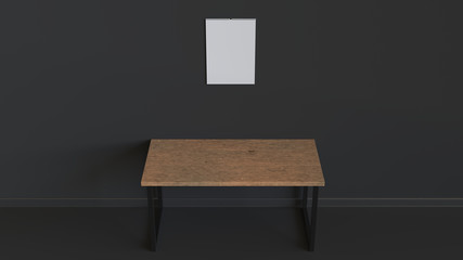 Blank white spiral calendar on the wall