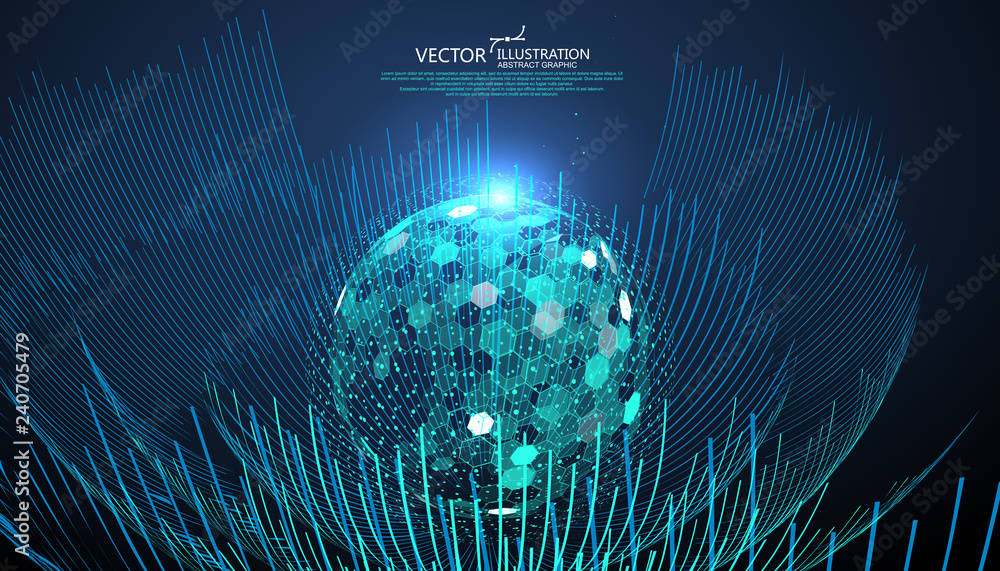 Poster molecular structure formed the three-dimensional earth, the implication of the sense of science and 