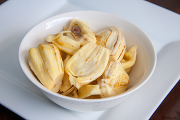 Sweet crunchy jackfruit pieces 