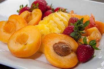 Fresh fruit platter for a healthy summer snack