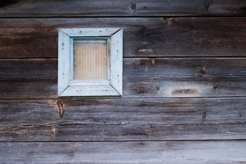 old wooden window on the wall