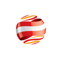 Austria flag, vector illustration on a white background