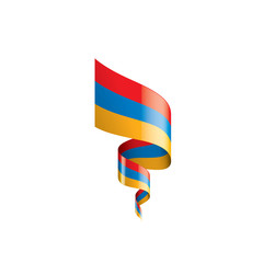 Armenia flag, vector illustration on a white background