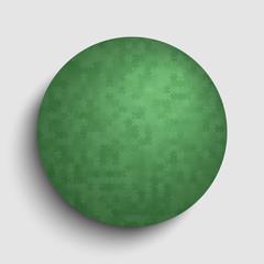 Green Circle Background Puzzle Round Jigsaw Banner