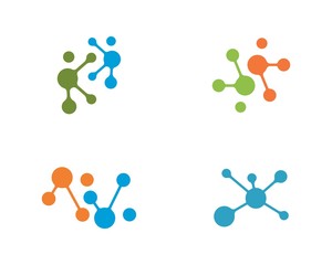 molecule logo icon vector design
