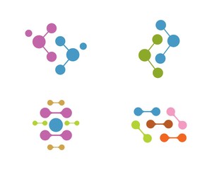 molecule logo icon vector design