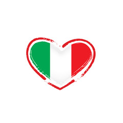 Italy flag, vector illustration on a white background.