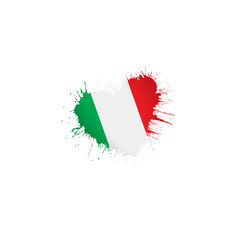 Italy flag, vector illustration on a white background.