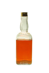 Cognac bottle on a white background. Isolated on white