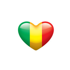 Mali flag, vector illustration on a white background.