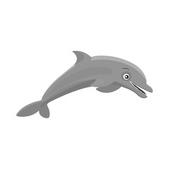 Isolated object of sea and animal sign. Set of sea and marine vector icon for stock.