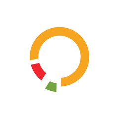 Pie chart graphic icon design template