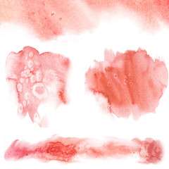 Abstract watercolor stains with salt. The color splashing in the paper. Hand drawn Illustration