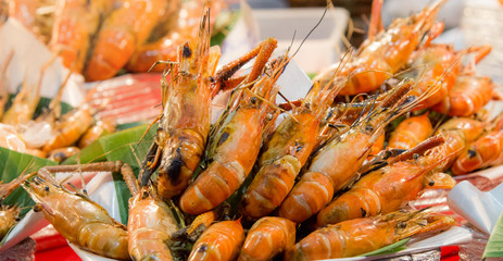 Grilled shrimp, Grilled giant river prawn