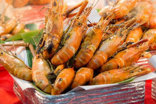 Grilled shrimp, Grilled giant river prawn