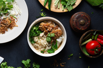 traditional asian style instant noodle
