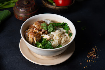 traditional asian style instant noodle