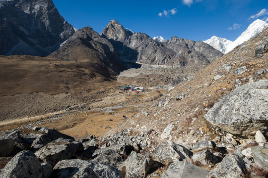 mountain village lobuche