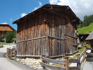 Barns and huts of the Dolomites, Val Badia, Sud Tirol, Italy