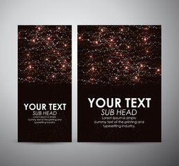 Brochure business design Abstract red digital technology background. Abstract technology communication concept. Various technology elements.
