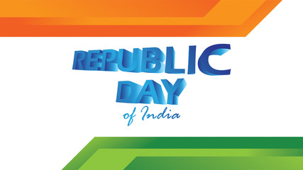 Creative Poster, Banner or Flyer for Republic Day of India 26 January celebration with modern design