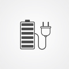 Charging battery vector icon sign symbol