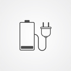 Charging battery vector icon sign symbol