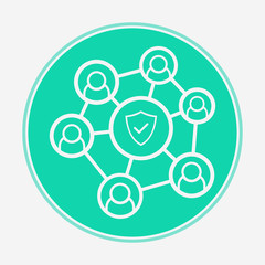 Network protection vector icon sign symbol