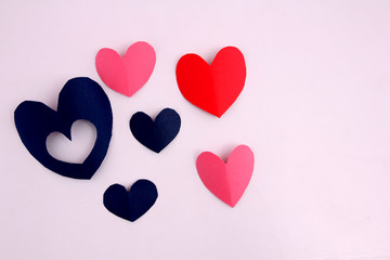 Heart shape on Valentine's Day.