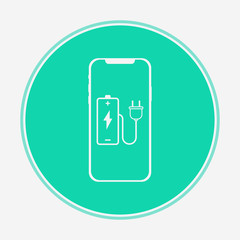 Charging phone vector icon sign symbol