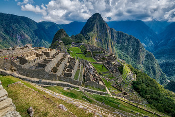 Fototapeta na wymiar A view of the ruins of Machu Picchu