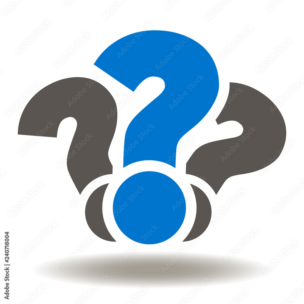 Poster question marks icon vector. questions symbol. faq help guideline support service business illustrati
