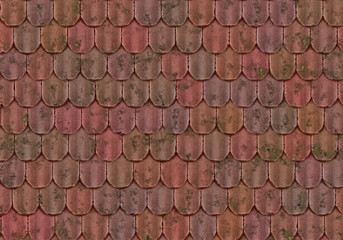 old house roof tiles 3d illustration