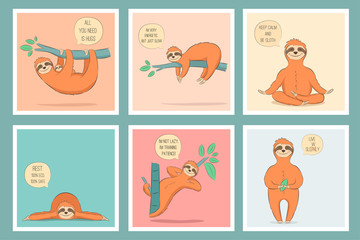 sloth card set