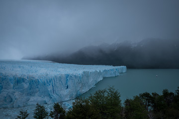 Waterfront edge of melting glacier