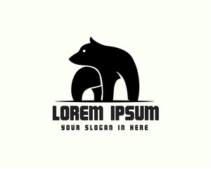 stand bear looking back logo design inspiration