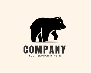 playing bear logo design inspiration