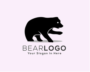 playing bear logo design inspiration