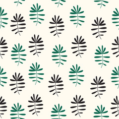 Vector seamless tropical pattern. Scandinavian style, cute print