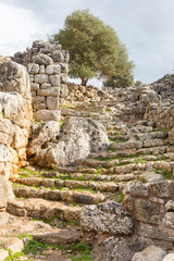Fototapeta na wymiar Ruins of the ancient Greek city of Lato,2500 years old near Kritsa, Crete.