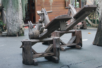 seesaw made of wood