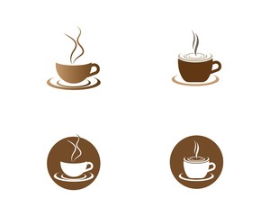 Coffee cup logo template vector icon