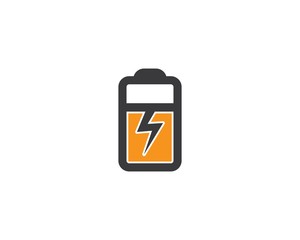 Obraz premium Battery charger logo icon
