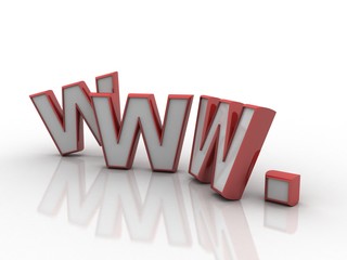 Fototapeta premium 3d rendering WWW