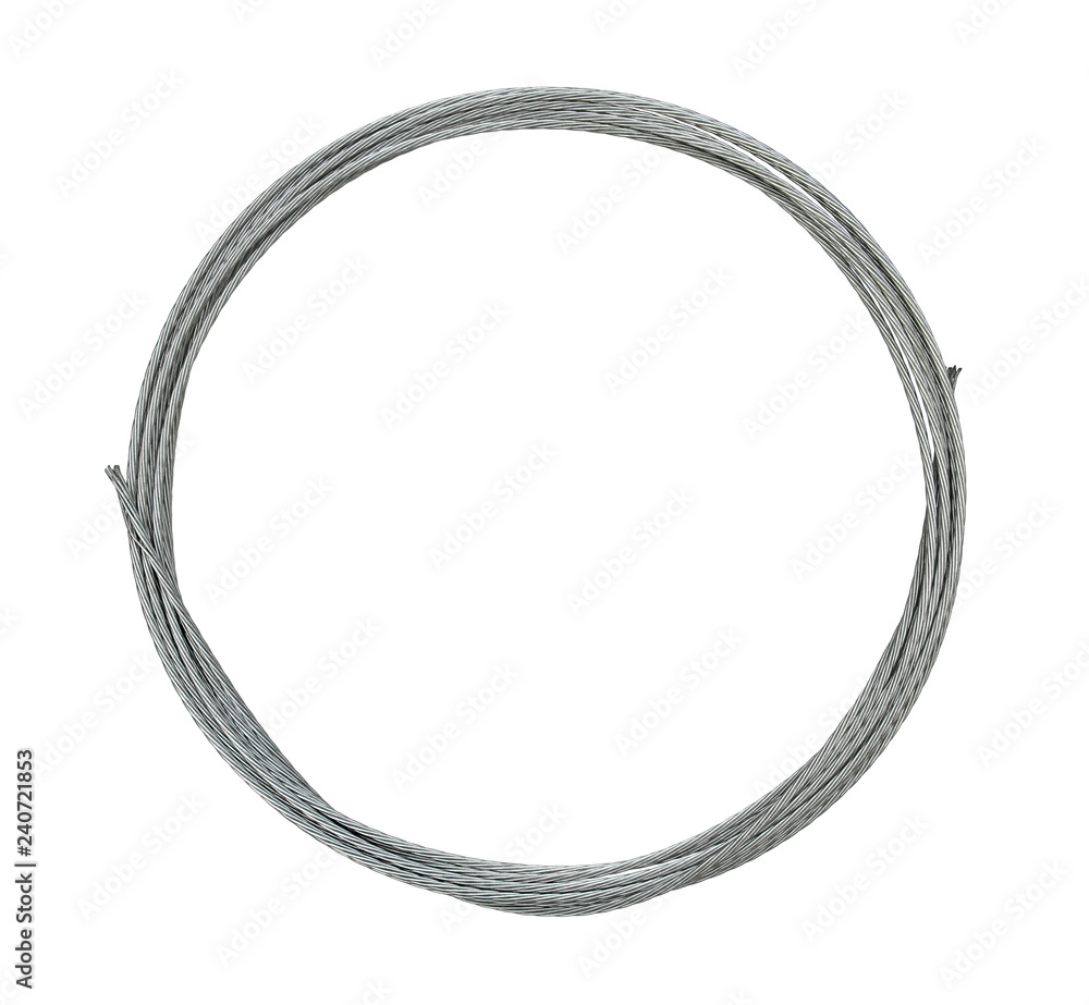 Wall mural wire rope sling circle (with clipping path) isolated on white background