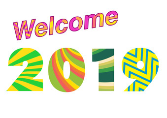 Welcome 2019 illustration vector