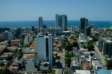 Top view landscape city of Colombo of Sri Lanka