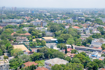 Top view landscape city of Colombo of Sri Lanka